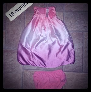 Cherokee Bubble Dress pink purple 18M